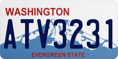 WA license plate ATV3231
