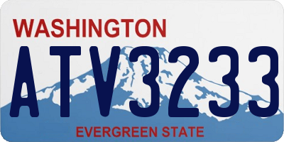 WA license plate ATV3233