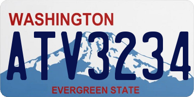 WA license plate ATV3234