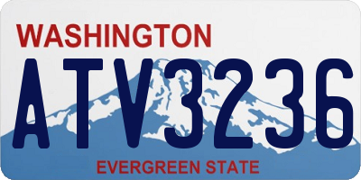 WA license plate ATV3236