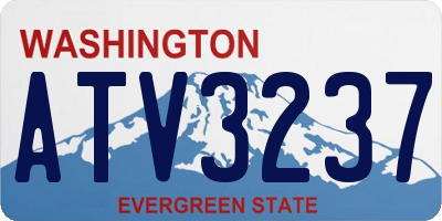WA license plate ATV3237