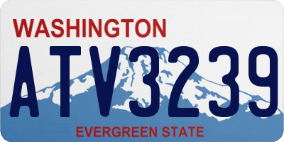 WA license plate ATV3239