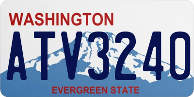 WA license plate ATV3240
