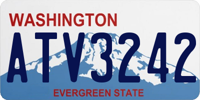 WA license plate ATV3242