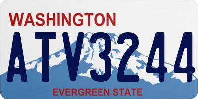 WA license plate ATV3244
