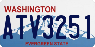 WA license plate ATV3251