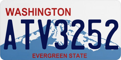 WA license plate ATV3252