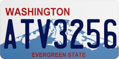 WA license plate ATV3256