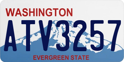 WA license plate ATV3257