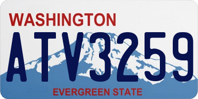 WA license plate ATV3259