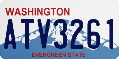 WA license plate ATV3261