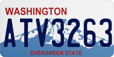 WA license plate ATV3263