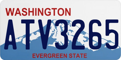 WA license plate ATV3265