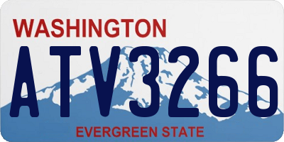 WA license plate ATV3266