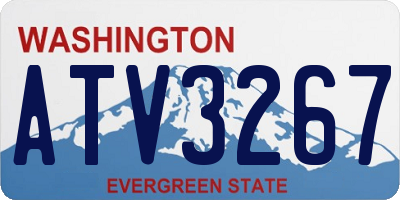 WA license plate ATV3267