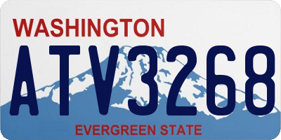 WA license plate ATV3268