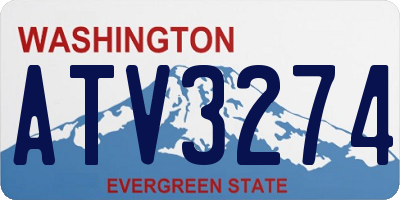 WA license plate ATV3274