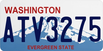 WA license plate ATV3275