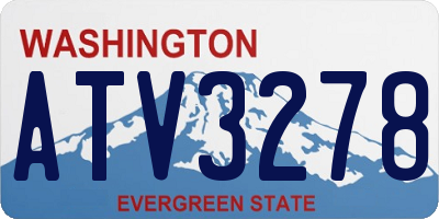 WA license plate ATV3278