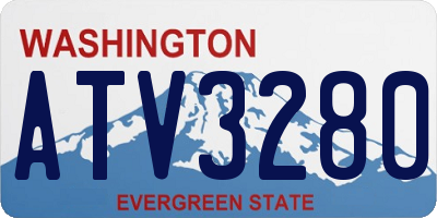 WA license plate ATV3280