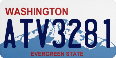 WA license plate ATV3281