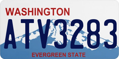 WA license plate ATV3283
