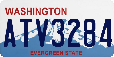 WA license plate ATV3284