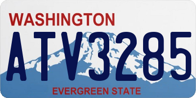 WA license plate ATV3285