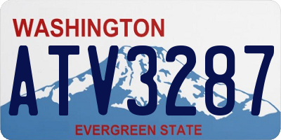 WA license plate ATV3287