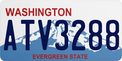 WA license plate ATV3288