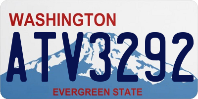 WA license plate ATV3292