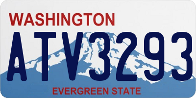 WA license plate ATV3293