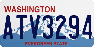 WA license plate ATV3294
