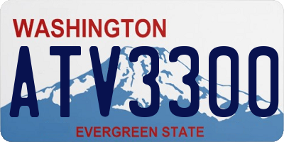 WA license plate ATV3300