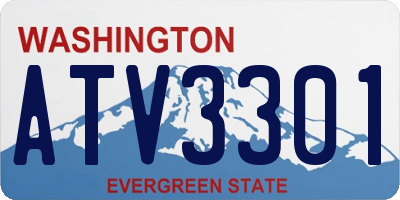 WA license plate ATV3301