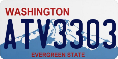 WA license plate ATV3303