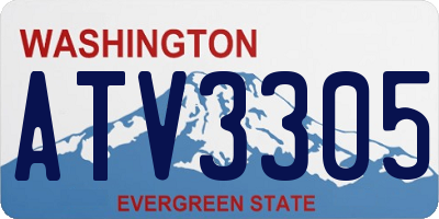WA license plate ATV3305