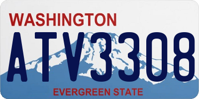 WA license plate ATV3308