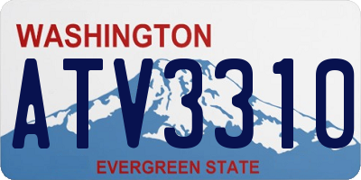 WA license plate ATV3310
