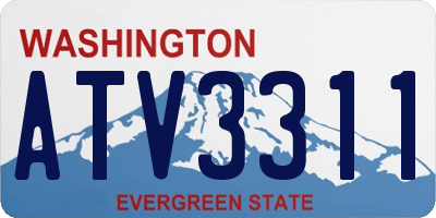 WA license plate ATV3311
