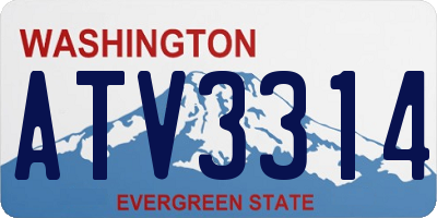 WA license plate ATV3314
