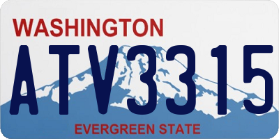 WA license plate ATV3315