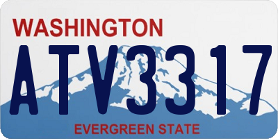 WA license plate ATV3317