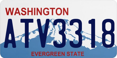 WA license plate ATV3318