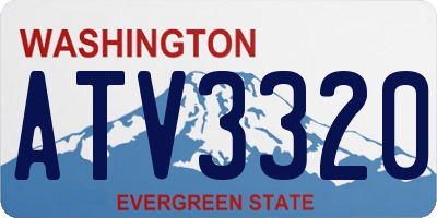 WA license plate ATV3320