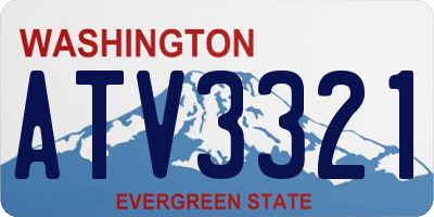 WA license plate ATV3321