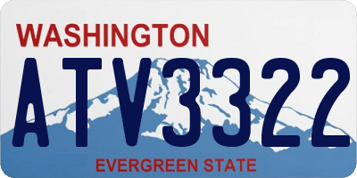 WA license plate ATV3322