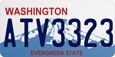 WA license plate ATV3323
