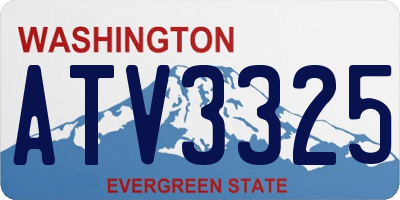 WA license plate ATV3325