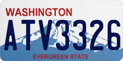 WA license plate ATV3326